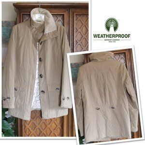 Weatherproof Insulated Anorak Cargo Utility Coat Jacket  - Khaki/Tan, Size S